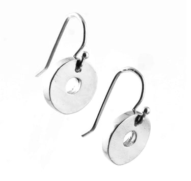 Aretes rondana plata.